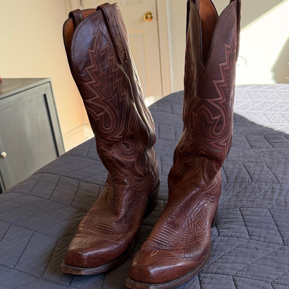 Lucchese brown leather boots